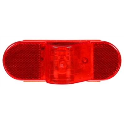 Image of 60 Series, Reflectorized, Incan., Red Oval, 1 Bulb, Horizontal, M/C Light, P2, 12V, Kit from Trucklite. Part number: TLT-60215R4