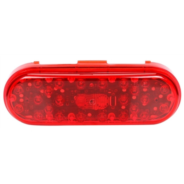 Image of 60 Series, LED, Red, Oval, 26 Diode, S/T/T, Fit 'N Forget S.S., 24V from Trucklite. Part number: TLT-60253R4