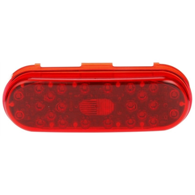 Image of 60 Series, LED, Red, Oval, 26 Diode, S/T/T, Diamond Shell, Fit 'N Forget S.S., 24V from Trucklite. Part number: TLT-60264R4