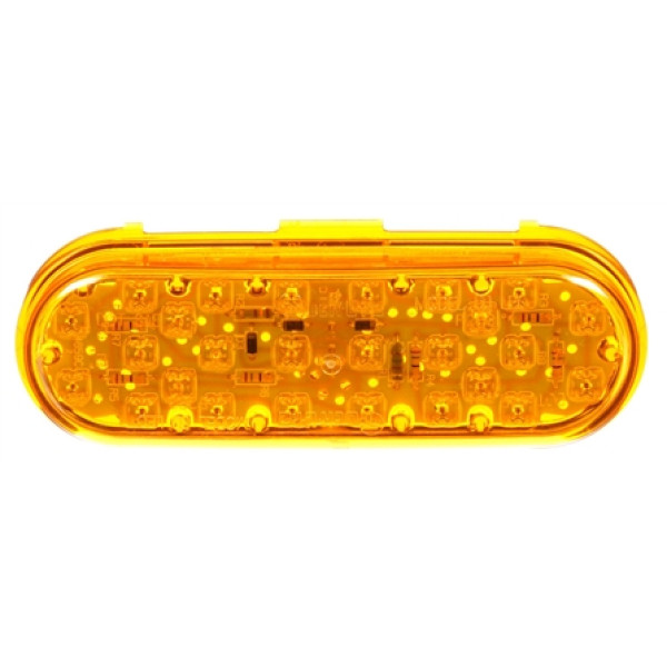 Image of 60 Series, LED, Yellow Oval, 26 Diode, Aux. Turn Signal, 12V from Trucklite. Part number: TLT-60275Y4