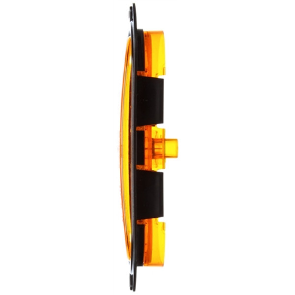 Image of 60 Series, LED, Yellow Oval, 26 Diode, Aux. Turn Signal, Black Flange, 12V from Trucklite. Part number: TLT-60276Y4