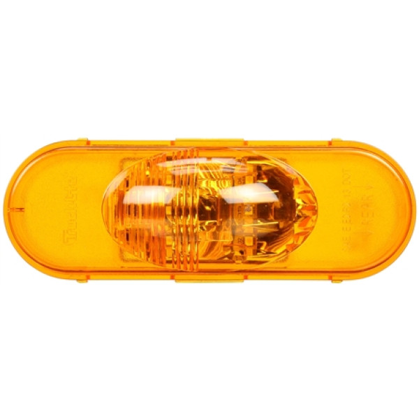 Image of 60 Series, LED, Yellow Oval, 6 Diode, Side Turn Signal, 12V from Trucklite. Part number: TLT-60421Y4