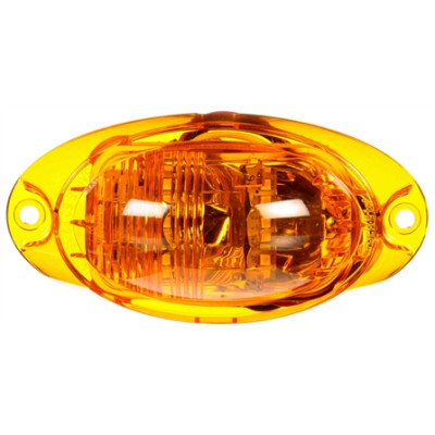 Image of 60 Series, LED, Yellow Oval, 6 Diode, Side Turn Signal, 2 Screw, 12V from Trucklite. Part number: TLT-60424Y4