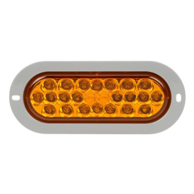 Image of Signal-Stat, LED, 24 Diode, Oval, F/P/T, Gray Flange, 12V, Bulk from Signal-Stat. Part number: TLT-SS6053A-3