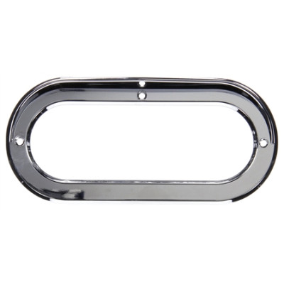 Image of Open Back, Chrome Grommet Cover For 60 Series Visor Cover And 2 x 6 in. Oval Lights from Trucklite. Part number: TLT-60705-4