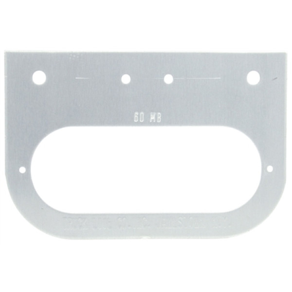 Image of Bracket Mount, 60 Series Lights, Oval, Silver, 2 Screw Bracket Mount from Trucklite. Part number: TLT-60724-4