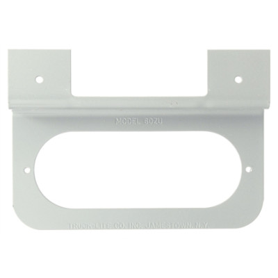 Image of Notch Flange, Bracket Mount, 60 Series Lights, Oval, Gray, 2 Screw Bracket Mount from Trucklite. Part number: TLT-60733-4