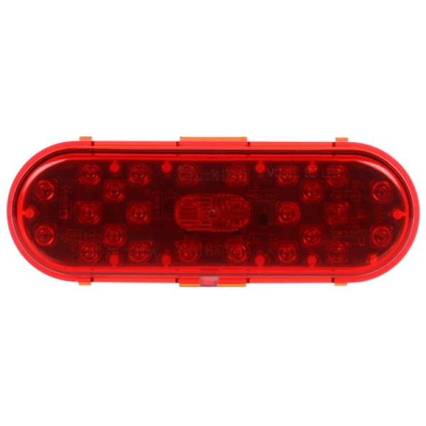 Image of 60 Series, LED, Red, Oval, 26 Diode, S/T/T, Diamond Shell, Fit 'N Forget S.S., 12V from Trucklite. Part number: TLT-60885R4