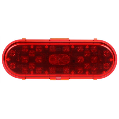 Image of 60 Series, LED, Red, Oval, 26 Diode, S/T/T, Diamond Shell, Fit 'N Forget S.S., 12V from Trucklite. Part number: TLT-60885R4