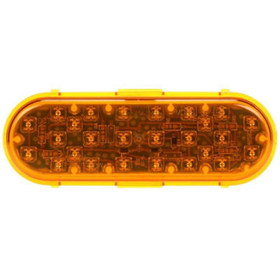 Image of 60 Series, LED, Yellow Oval, 26 Diode, Aux. Turn Signal, 12V from Trucklite. Part number: TLT-60891Y4