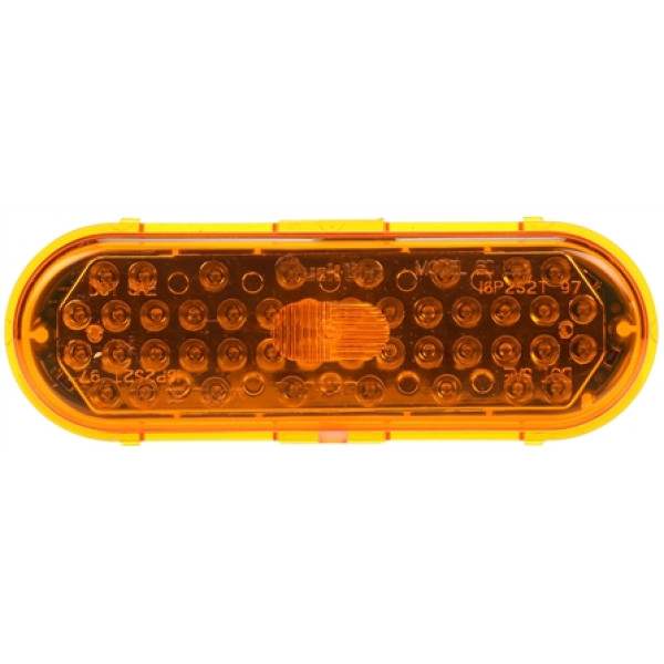 Image of 60 Series, Diamond Shell, LED, 44 Diode, Oval, F/P/T, 12V from Trucklite. Part number: TLT-60892Y4