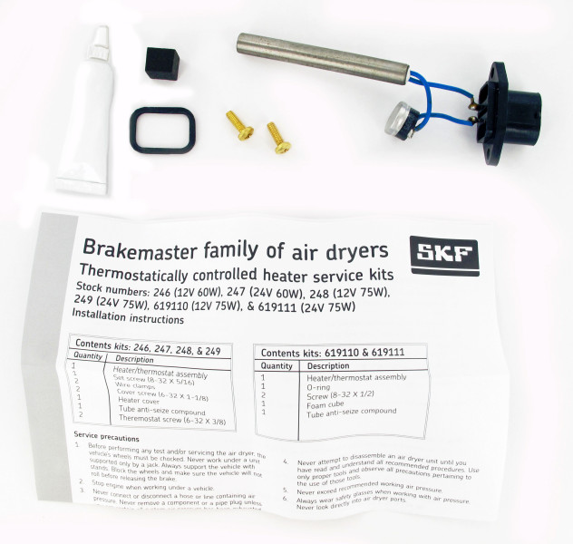 Image of Air Dryer Heater Kit from SKF. Part number: SKF-619110