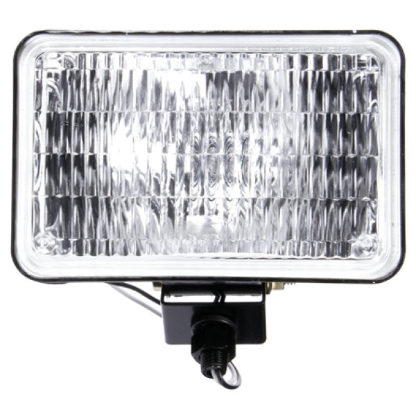 Image of Signal-Stat 4x6 in. Rectangular Halogen Work Light, Black, 1 Bulb, 1450 Lumen, Stripped End, 12V, Display from Signal-Stat. Part number: TLT-SS627W-D-S