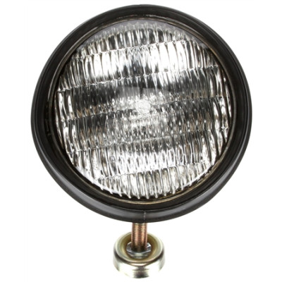 Image of Signal-Stat Par 46 5 in. Round Incandescent Work Light, Black, 1 Bulb, Stripped End, 24V from Signal-Stat. Part number: TLT-SS630W4-S