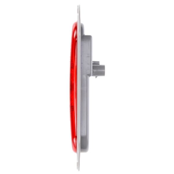 Image of Super 66, LED, Red, Oval, 1 Diode, S/T/T, Gray Flange, Fit 'N Forget S.S., Straight PL-3 Female, 12V, Kit from Trucklite. Part number: TLT-66052R4