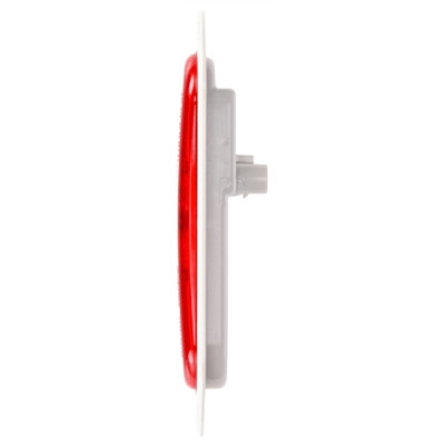 Image of Super 66, LED, Red, Oval, 1 Diode, S/T/T, White Flange, Fit 'N Forget S.S., Straight PL-3 Female, 12V, Kit from Trucklite. Part number: TLT-66054R4