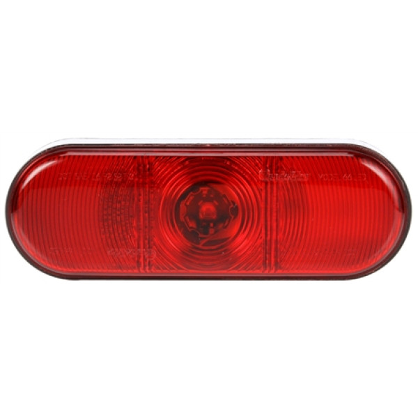 Image of Super 66, LED, Red, Oval, 1 Diode, S/T/T, Fit 'N Forget S.S., 12V from Trucklite. Part number: TLT-66250R4