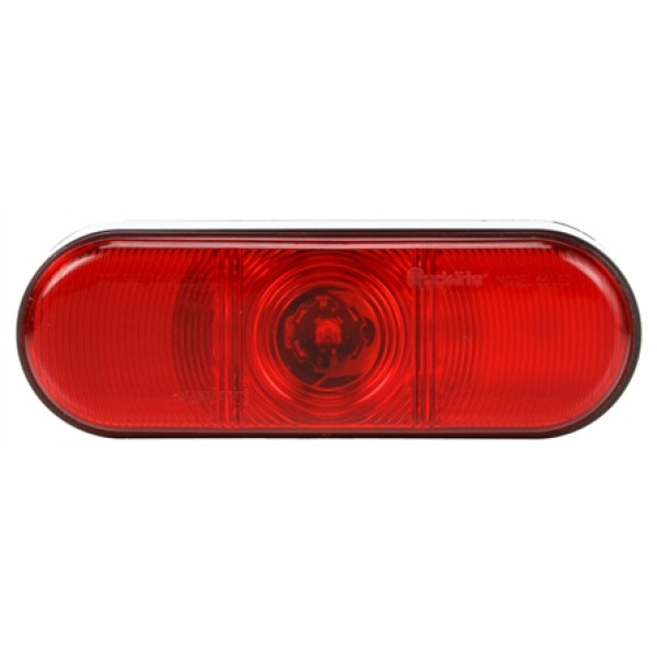 Image of Super 66, LED, Red, Oval, 1 Diode, S/T/T, Diamond Shell, Fit 'N Forget S.S., Straight PL-3 Female, 12V, Kit from Trucklite. Part number: TLT-66885R4