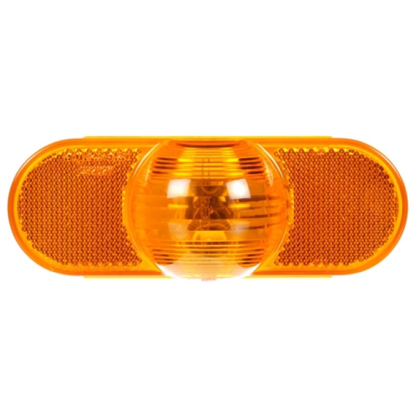 Image of Incan., Yellow Oval, 1 Bulb, Male Pin, Side Turn Signal, 12V from Trucklite. Part number: TLT-69202Y4