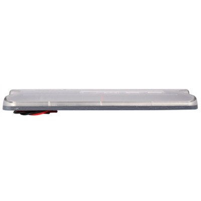 Image of 707 Series, LED, 4 Diode, Clear, Rectangular, Dome Light, Gray 2 Screw Bracket, 12-24V from Signal-Stat. Part number: TLT-SS8013-S