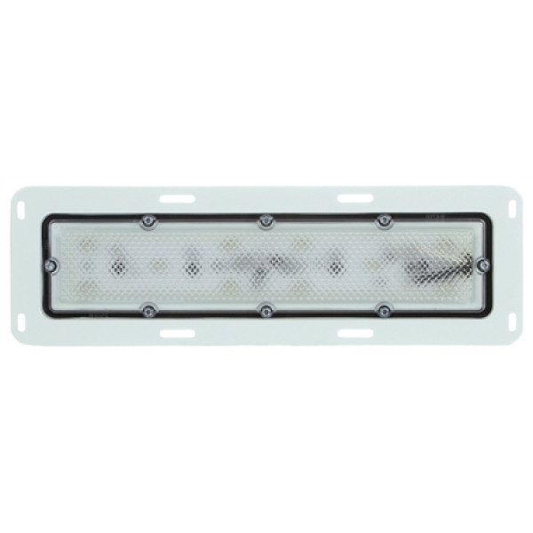 Image of 80 Series, LED, 10 Diode, Clear, Rectangular, Dome Light, Bracket, 12V from Trucklite. Part number: TLT-80253C4