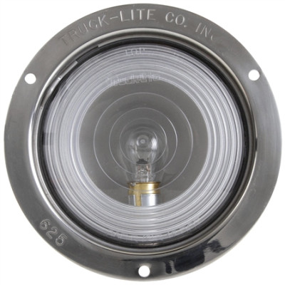 Image of 80 Series, Incan., 1 Bulb, Round, Back-Up Light, Silver Flange, 12V from Trucklite. Part number: TLT-80345-4