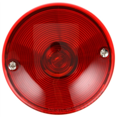 Image of 80 Series, Incan., Red/White, Round, 1 Bulb, S/T/T, Black Bracket, Hardwired, Stripped, 12V from Trucklite. Part number: TLT-80461R4