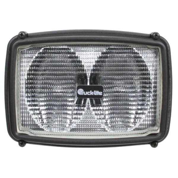 Image of 80 Series, Two Beam 4x6 in. Rectangular Halogen Spot Light, Black, 2 Bulb, 12V from Trucklite. Part number: TLT-80492-4