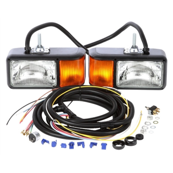 Image of Universal, Halogen, 4 x 6 in. Rectangular, Snow Plow Light, 12V, Bulk, Kit from Trucklite. Part number: TLT-80800-3