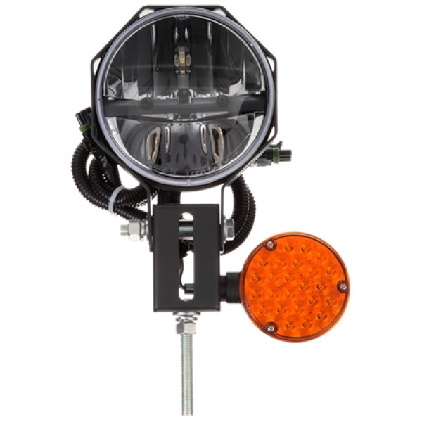 Image of LH Side, LED, 7 in. Round, Snow Plow Light, 12-24V from Trucklite. Part number: TLT-80879-4