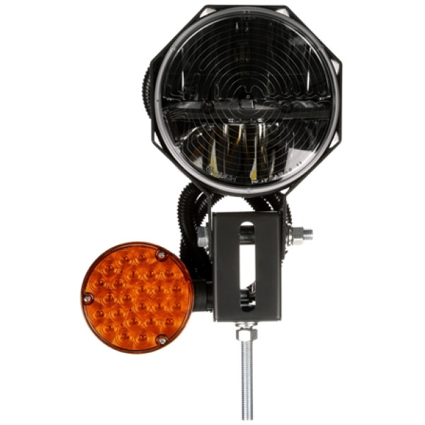 Image of Heated Lens, RH Side, LED, 7 in. Round, Snow Plow Light, 12-24V from Trucklite. Part number: TLT-80988