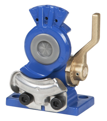 Image of Gladhand, Shutoff, Blue, Stainless Steel Plate, W/ Filter, Polyseal from Grote. Part number: 81-0011-SB