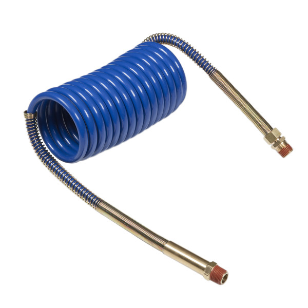 Image of 12' Air Coil, Blue W/6" Leads And Brass Handle from Grote. Part number: 81-0012-HB