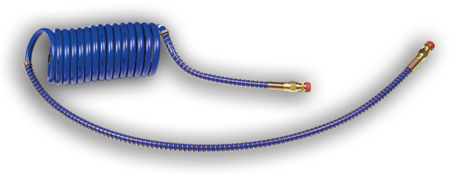 Image of 15' Coiled Air Single With 12" & 40" Leads, Blue from Grote. Part number: 81-0015-40B