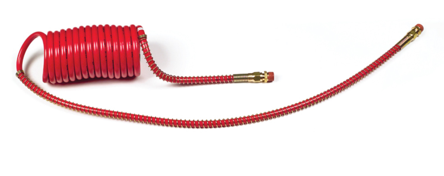 Image of 15' Coiled Air Single With 12" & 40" Leads, Red from Grote. Part number: 81-0015-40R