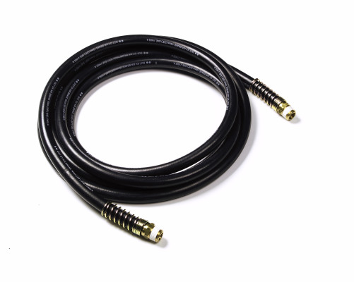 Image of 12', Rubber Air Hose With Springs, Black from Grote. Part number: 81-0112