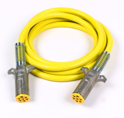 Image of Iso Straight Cord 15', W/12" Leads, Yellow Cable from Grote. Part number: 81-2015-S