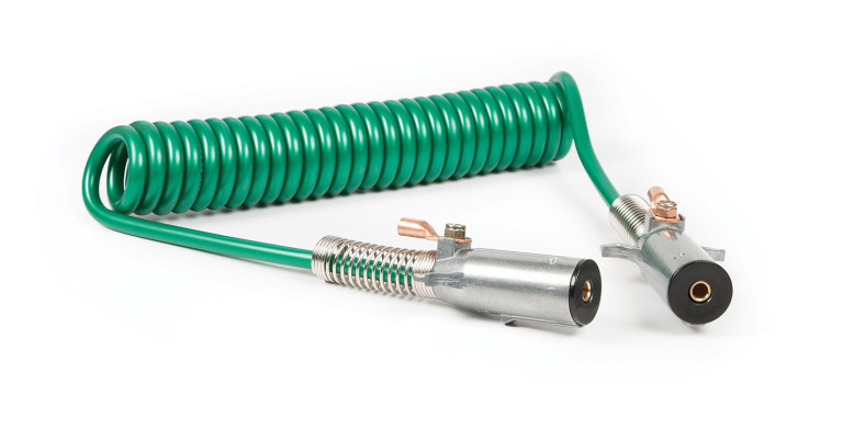 Image of Liftgate Cable; Coiled, Single Pole, 12', W 12" Leads from Grote. Part number: 81-2112