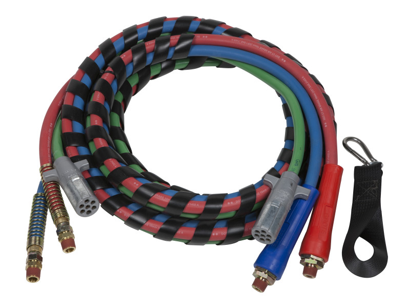 Image of 3; In; 1 Power Cord Set, 15', Red & Blue w/rubber Grips from Grote. Part number: 81-3215-GRP
