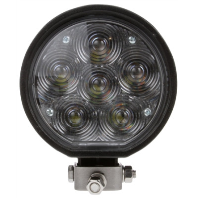 Image of 81 Series Aux. 4 in. Round LED Spot Light, Black, 6 Diode, 24V from Trucklite. Part number: TLT-81290-4