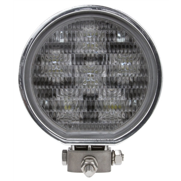 Image of 81 Series 4 in. Round LED Work Light, Chrome, 6 Diode, 361 Lumen, Stripped End, 12V from Trucklite. Part number: TLT-81365-4