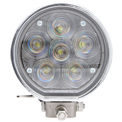 Image of 81 Series Aux. 4 in. Round LED Spot Light, Chrome, 6 Diode, 12V from Trucklite. Part number: TLT-81395-4