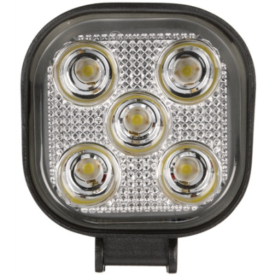 Image of Signal-Stat 3x3 in. Square LED Work Light, Black, 5 Diode, 1200 Lumen, Blunt Cut, 12-24V from Signal-Stat. Part number: TLT-SS8192-S