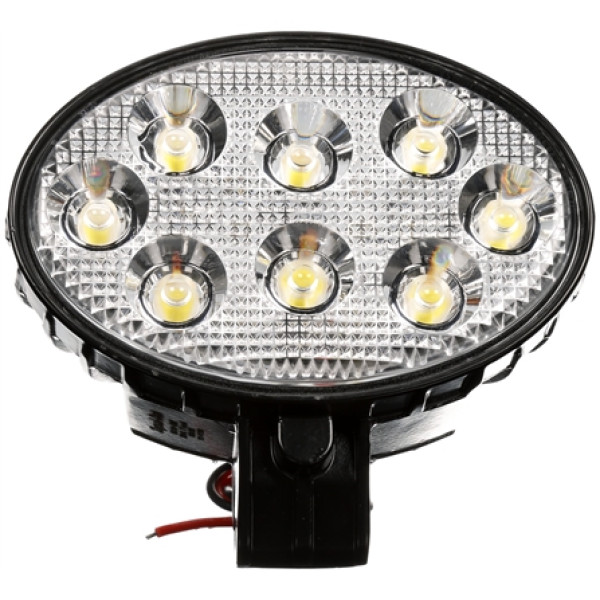 Image of Signal-Stat 4x6 in. Oval LED Work Light, Black, 8 Diode, 1900 Lumen, Stripped End, 12-24V from Signal-Stat. Part number: TLT-SS8193-S