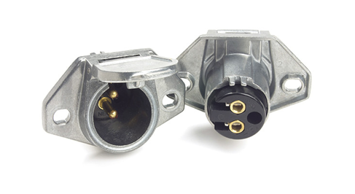 Image of Trailer Socket, 2 Pole, Vertical Pin from Grote. Part number: 82-1041V
