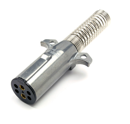 Image of Trailer Plug With Spring, 2 Pole, Vertical Pin from Grote. Part number: 82-1042V
