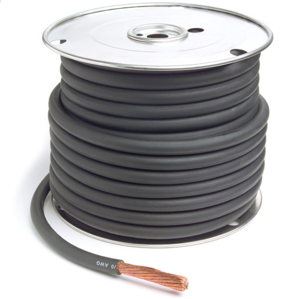 Image of Battery Cable, Black, 2/0 Ga, 100' Spool from Grote. Part number: 82-5700