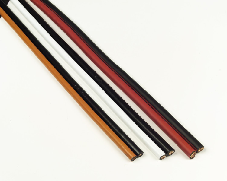 Image of Booster Cable, Bulk, 4 Ga, 2 Cond., Blk/Wht, 100' Spool from Grote. Part number: 82-5761