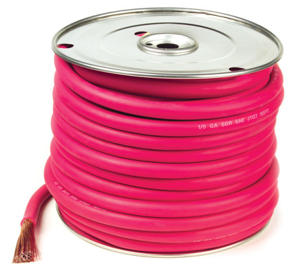 Image of Battery Cable, Red, 2/0 Ga, 100' Spool from Grote. Part number: 82-6700