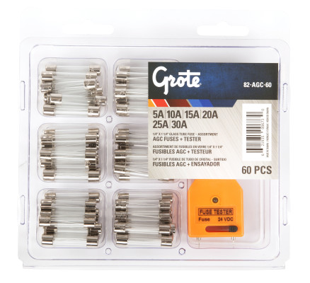 Image of Glass Fuse ;  Agc Assortment from Grote. Part number: 82-AGC-60